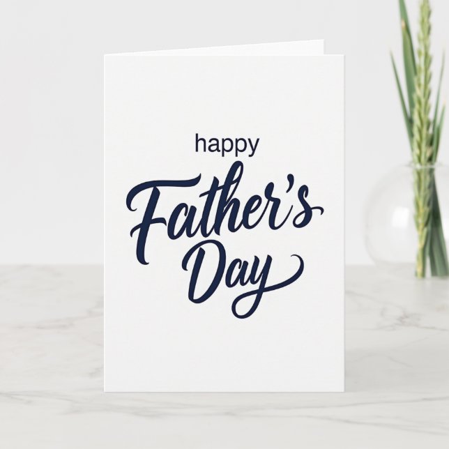 Simple Happy Fathers Day Card (Front)