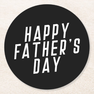 Simple Happy Father's Day Typography   Coaster