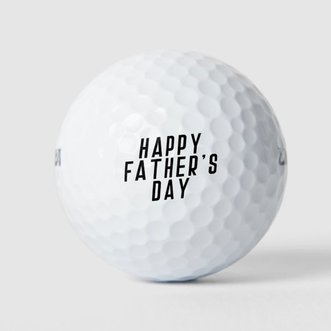 Simple Happy Father's Day Typography | Golf Balls (Front)