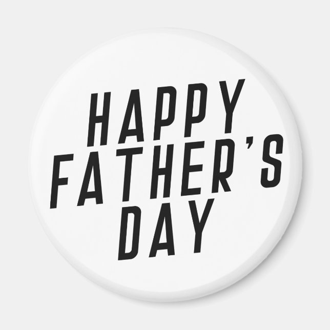 Simple Happy Father's Day Typography | Magnet (Front)