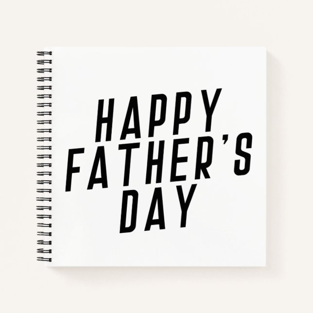 Simple Happy Father's Day Typography | Notebook (Front)