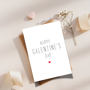 Simple   Happy Galentine's Day Best Friend Bestie Holiday Card