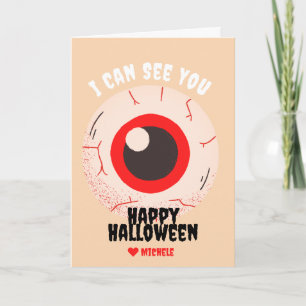 Simple Happy Halloween a eye family and friends Card