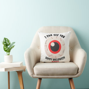 Simple Happy Halloween a eye family and friends Cushion