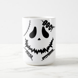 Simple Happy Halloween Boo family and friends Name Coffee Mug