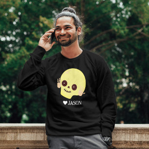 Simple Happy Halloween Boo Skeleton Skull Sweatshirt