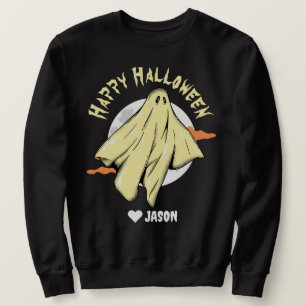 Simple Happy Halloween boo spooky ghost Sweatshirt