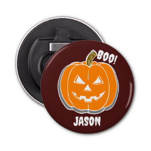 Simple Happy Halloween boo spooky pumpkin Bottle Opener