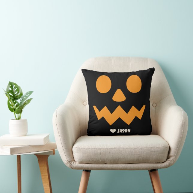 Simple Happy Halloween boo spooky pumpkin Cushion (Chair)