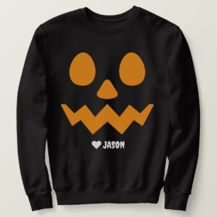 Simple Happy Halloween boo spooky pumpkin Sweatshirt