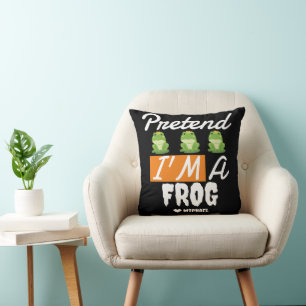 Simple Happy Halloween pretend i'm a Frog Cushion