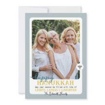 Simple HAPPY HANNUKAH Menorah Photo