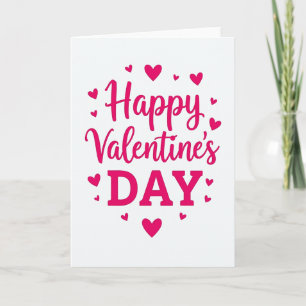 Simple Happy Hearts Valentine Card