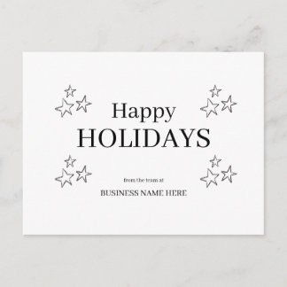 Simple Happy Holidays Postcard
