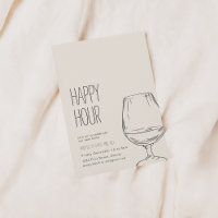 Simple Happy Hour House Party Invitation