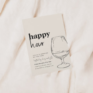 Simple Happy Hour House Party Invitation