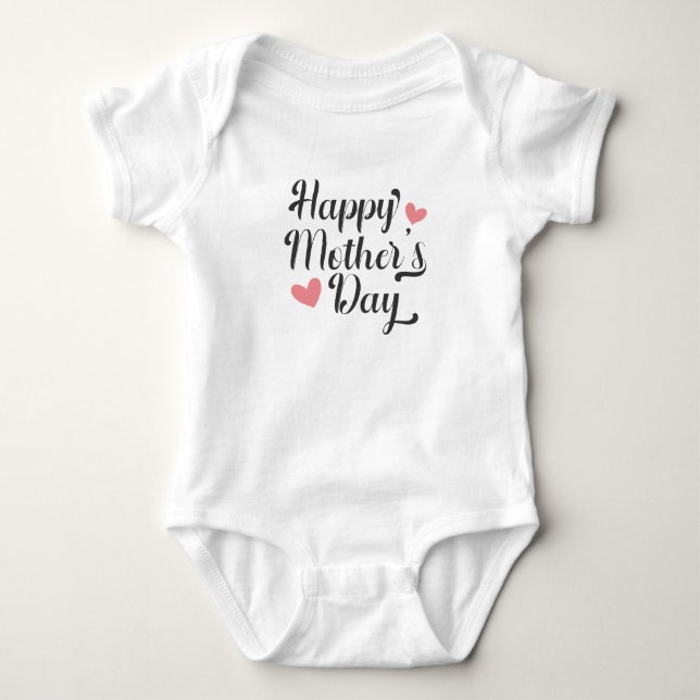 Simple Happy Mother's Day Calligraphy | Bodysuit (Front)