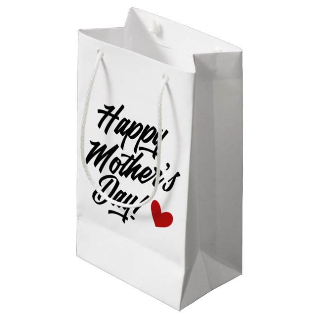 Simple Happy Mother's Day Calligraphy | Gift Bag (Front Angled)