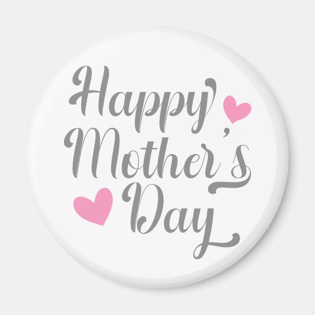 Simple Happy Mother's Day Calligraphy | Magnet (Front)