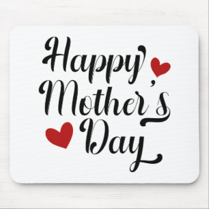 Simple Happy Mother's Day Calligraphy   Mouse Pad