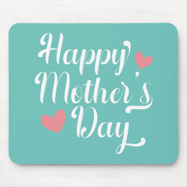 Simple Happy Mother's Day Calligraphy | Mouse Pad (Front)