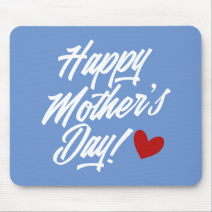 Simple Happy Mother's Day Calligraphy   Mouse Pad