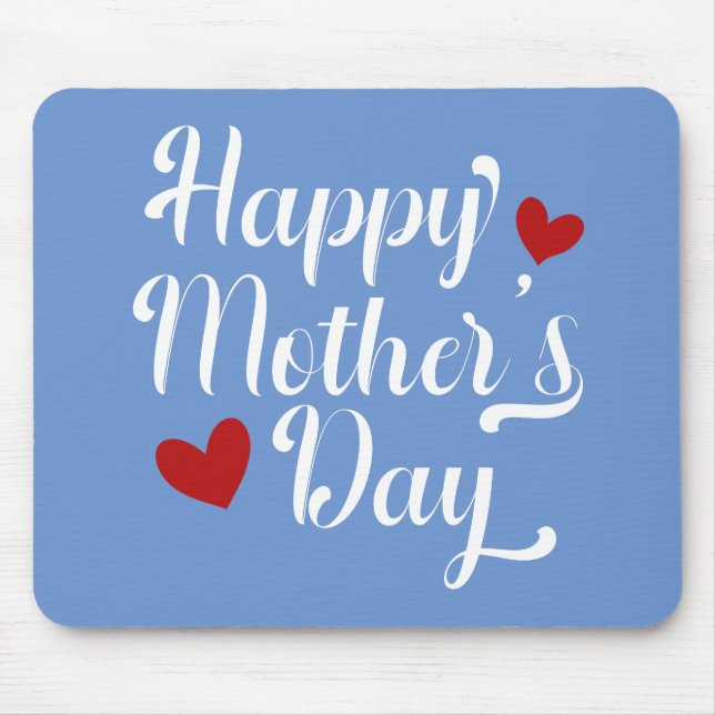 Simple Happy Mother's Day Calligraphy | Mouse Pad (Front)