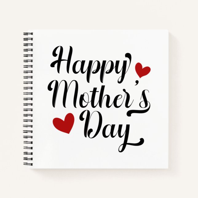 Simple Happy Mother's Day Calligraphy | Notebook (Front)