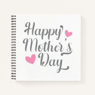 Simple Happy Mother's Day Calligraphy   Notebook