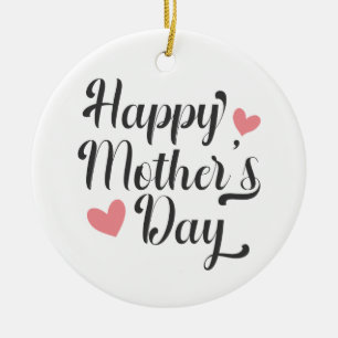 Simple Happy Mother's Day Calligraphy   Ornament