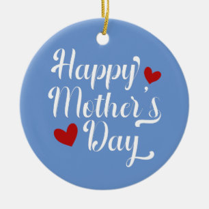 Simple Happy Mother's Day Calligraphy Ornament