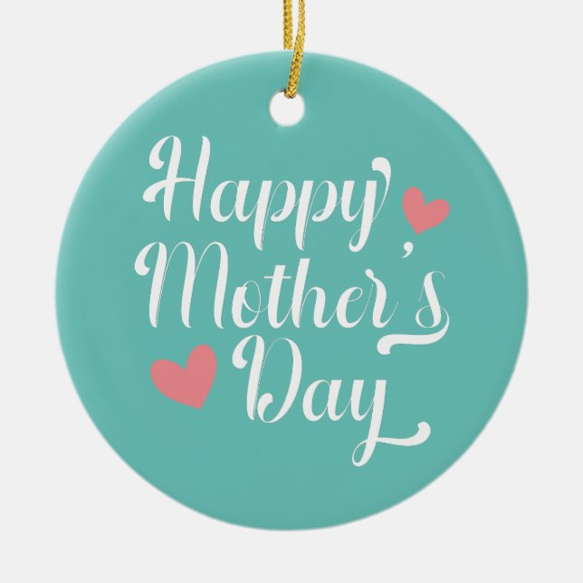 Simple Happy Mother's Day Calligraphy | Ornament (Front)