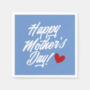 Simple Happy Mother's Day Calligraphy Paper Napkin