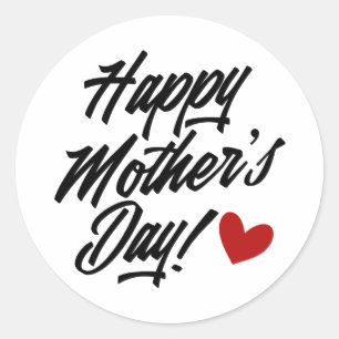 Simple Happy Mother's Day Calligraphy   Sticker