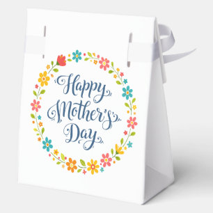 Simple Happy Mother's Day Floral Calligraphy    Favour Box