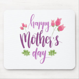 Simple Happy Mother's Day Floral   Mouse Pad