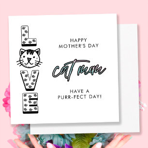 Simple Happy Mother's Day From The Cat Purrfect Card