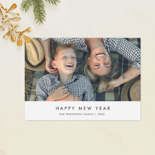 Simple Happy New Year Photo Card