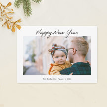 Simple Happy New Year Photo Card