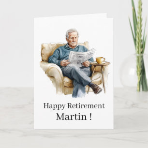 Simple Happy Retirement Congratulations Modern  Card