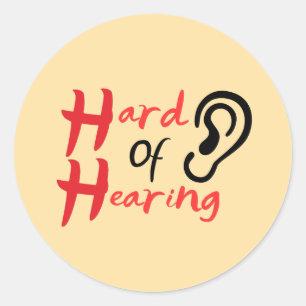 Simple Hard Of Hearing Symbol Classic Round Sticker