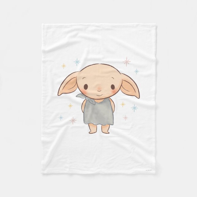Simple Harry Potter - Dobby Baby Shower Fleece Blanket (Front)