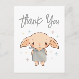 Simple Harry Potter - Dobby Baby Shower Thank You Postcard