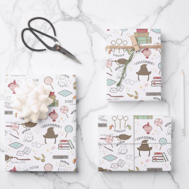 Simple Harry Potter - Dobby Baby Shower Wrapping Paper Sheet (Front)