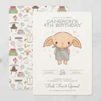 Simple Harry Potter - Dobby Birthday Invitation