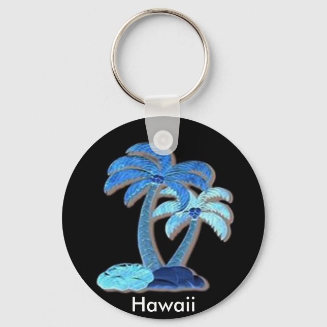 simple Hawaiian prints Key Ring (Front)