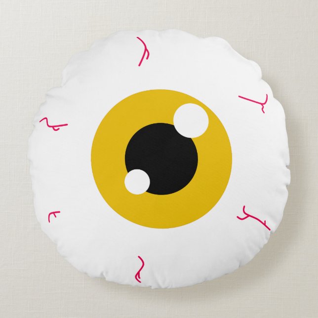 Simple Hazel Eyeball Round Cushion (Front)