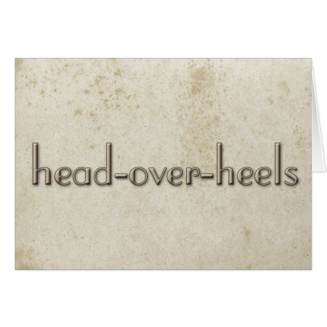 Simple Head Over Heels Vintage Stained Paper (Front Horizontal)