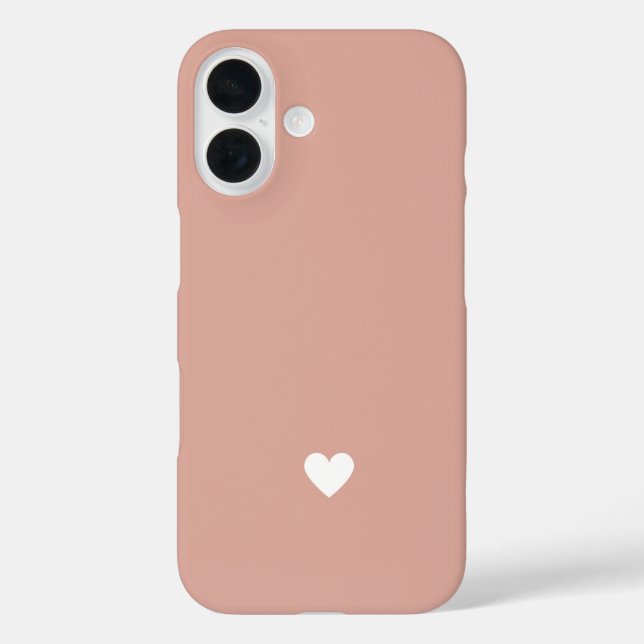Simple Heart Blush Pink Modern Love Minimal Chic Case-Mate iPhone Case (Back)