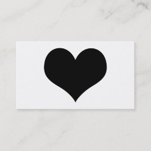simple heart business card